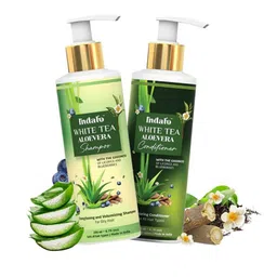 INDALO Set Of White Tea Aloe vera Shampoo & Conditioner 200ml Each image 2