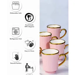 roxx Porcelain Coffee/Tea Gold Design Mug Set of 6pcs image 5