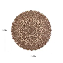 wooden art studio Scattered Leaves Birch Plywood Wall Mural In Beige image 3