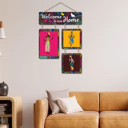 vibecrafts Decorative Multicolour Engineered Wood Wall Hanging Quotes image 2