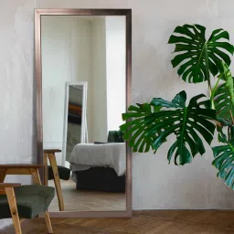 k k glass & aluminium Rectangle (24X48) Brown Wall Mirrors image 1