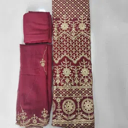 clothlemon Unstitched Georgette Salwar Suit Material Embroidered image 2