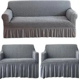 flipkart smartbuy Polycotton 3+1+1 Seater Sofa Plain Cover-picture-24