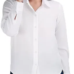 jiyanshi enterprises Women Relaxed Fit Fit Solid Button Down Collar Formal Shirt-picture-44