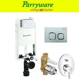 parryware Half Frame Concealed Cistern, with divater body upper part set of 1 pic 098 Dual Flush Tank image 1