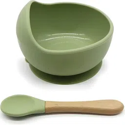 Baby Feeding Set | 1 Bowl + 1 Spoon | BPA-Free Silicone | Suction Base - 100% Food-Grade Silicone-image-2