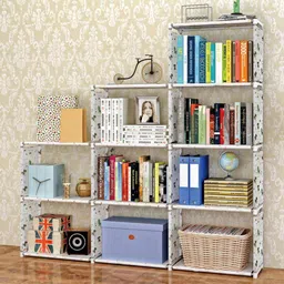pali Plastic Metal 9 Shelf Book Organizer Plastic Open Book Shelf-picture-18