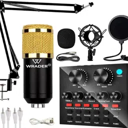 wrader Professional Studio Mic Full Setup Sound Card for Recording Singing Condenser Microphone-picture-25
