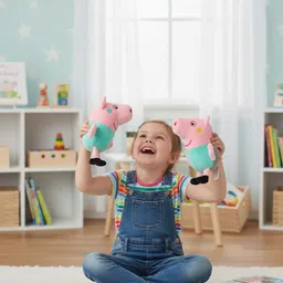 ag enterprises Peppa Pig & George Combo Soft Toy Set - Super Soft & Huggable - 25 cm image 2