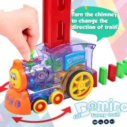 toyachi 40 Pcs Domino Train Toy Set With Lights and Sounds Multicolour42 image 2