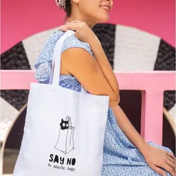 scrunstore Women White Tote image 2
