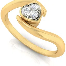 avsar Sharayu 18kt Diamond Yellow Gold ring image 3