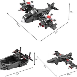 radhey preet 3 in 1 Different Form of Fighter Plane Related Model From Blocks, RP1293(50) image 3