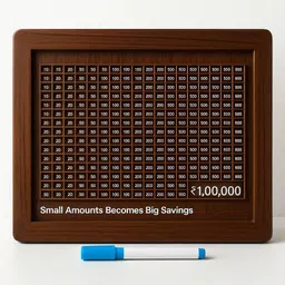 kiyacraftncanvas Wooden Piggy Bank 1 Lakh Saving Coin Box | Large Money Saving Box for Kids Coin Bank image 2