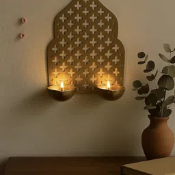 sgsramganj Decorative Hanging Diya for Home Temple | Brass Finish Hanging Deepak for Puja Brass Hanging Diya-picture-23