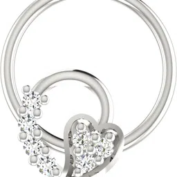 avsar Bipasha 14kt Cubic Zirconia White Gold Nose Wire-picture-29