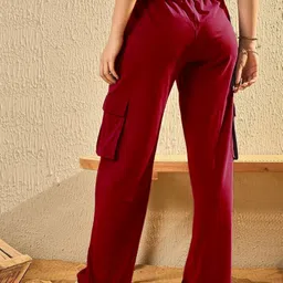 white moon Women Solid Brown Track Pants image 2