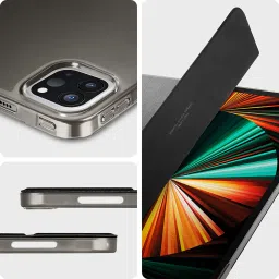 Spigen Smart Fold Polycarbonate, Polyurethane Leather Flip Cover for Apple iPad Pro (Secure Magnetic Closure, Black) image 4