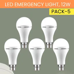 sacro 12W Rechargeable Inverter LED Bulb with Upto 4H.Power Cut Lighting Pack of_5Q436 4 hrs Bulb Emergency Light-picture-18