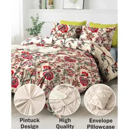 the white moss Hannah Pleat Pinch luxurious Winter Single Comforter with One Pillow Cover image 4