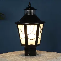 decorativeray Iron Glass Black Gate Light image 1