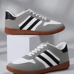 layasa Colorblock Flat Sneakers with Ultra Soft Cushion Lace-Up All-Day Comfort Shoes| Sneakers For Men image 1