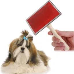 petfun Grooming Wooden Slicker Hair Brush For Dogs, Cats & Puppies-Large Slicker Brushes for Dog & Cat image 4