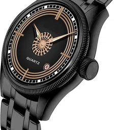 onir Date & Time Analog Quartz For Men/Boys Analog Watch Analog Watch - For Men Black Stainless Steel Chain Analogue Quartz Movement boys Wrist Watch image 2