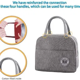kardiff Lunch Bag Handle Insulation Cooler Bag for Women Waterproof Lunch Bag image 4