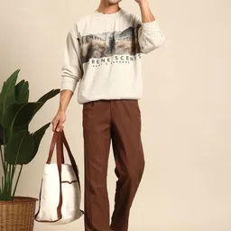 mast & harbour Men Full Sleeve Printed Sweatshirt image 2