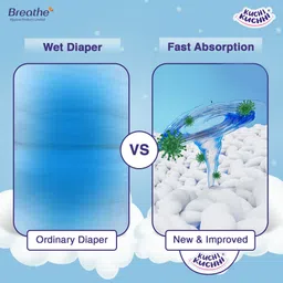 kuchi kuchhi Premium super soft baby diaper with a 3D bubble top (Pack of 3) - L image 5