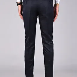 fubar Men Regular Fit Blue Cotton Blend Trousers image 4