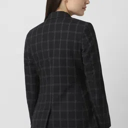 van heusen Women Checkered Single Breasted Formal Blazer image 2