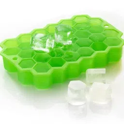 laxmiharexim Ice Trays for Freezer, Stackable Flexible Honeycomb Ice Trays Green Silicone Ice Cube Tray image 2