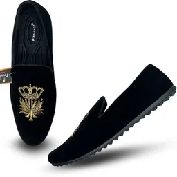FORSSIL Embroidery Worked Casual Velvet Loafer For Men (FSL-2165) Loafers For Men image 5
