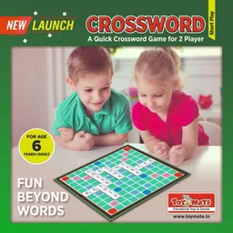 toymate Mini Crossword Scrabble Board Game Word, Letters Game for All Ages, 2 Player Educational Board Games image 4