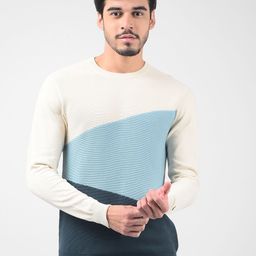 numero uno Men Colorblock Crew Neck Multicolor Sweater-picture-6