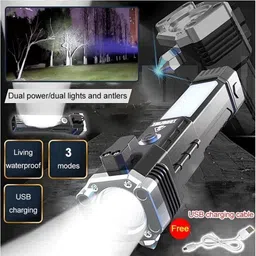 luxurium decor Ultra-Bright LED Hammer Torch Light with Durable Rechargeable Battery Torch image 5