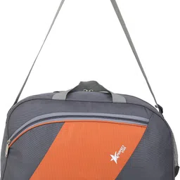 45 L Gym Duffel Bag - perfect star luggage duffle light weight high quality Branded Small Travel Duffel Luggage Bag -grey orange -45L hand duffle bag front side pocket new stylish duffle bag large capacity - Grey, Orange-picture-15