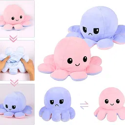 funtoos Reversible Octopus Plush Toy Fun and Soft Toy for Toddlers and Kids - 20 cm image 4
