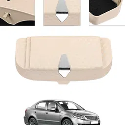 ayw Universal Multiuse Beige New Style Sunglass Holder For Car-259 White Car Sunglass Clip Holder image 1