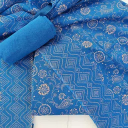 universe creation Unstitched Wool Salwar Suit Material Printed image 1