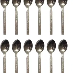 bzilo Stainless Steel Dinning, Dinner Pack of 12 Spoons dinner Table Spoon F91 Stainless Steel Table Spoon, Dessert Spoon Set-picture-20