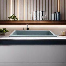 cancri Quartz Single Bowl Phantom Granite Sink for Kitchen And Pvc Waste Pipe-Flushmount/Undermount (24 x 18 x 9) Vessel Sink image 4