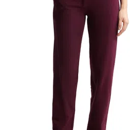 jockey 1302 Super Combed Cotton Elastane Stretch Women Solid Purple Track Pants-picture-10