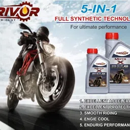 trivor MOTO X 20W40 900ML P3 MOTO X 20W-40 4T Protection with BS6 Technology for Bikes|API SN & JASO MA2 High Performance Engine Oil image 3