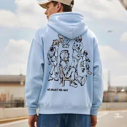 Men Full Sleeve Printed Reversible Hooded Sweatshirt-image-46