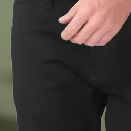 mevan Men Tapered Fit Mid Rise Black Jeans image 4