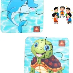 triaph Wooden Sea Animals Jigsaw Puzzle for Kids image 3