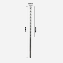 lxmi (10 x 310mm) Cross Tip Drill bit (Silver) Masonry Bit image 3